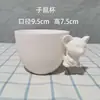 Taza de agua taza recta bajo arcilla blanca cilindro alto taza lisa hexagonal 608 taza en blanco para DIY taza de cinta de colores mango esmaltado taza de barro de agua