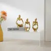 Estatueta de Pensador Escavada Cuidadosamente Selecionada para Leitura e Reflexão, Ornamento de Mesa Ecológico de Resina para Múltiplos Cenários, Estético para Contemplação
