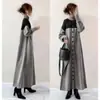 Comercio Exterior Ropa de Mujer Estilo Japonés y Coreano Otoño e Invierno 2024 Solapa Única Holgado talla extra para Mujer Vestido Largo de Lana DRESS