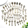 Llave Antigua de Bronce Vintage, Accesorios Creativos de Aleación para Joyería DIY, Colgante de Llave en Forma de Corazón Moderno y Personalizado
