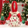 Bolsas de regalo creativas de Navidad, bolsas para envolver manzanas en Nochebuena, bolsas de regalo de Navidad, bolsas de lona portátiles para dulces