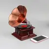 Tocadiscos de Vinilo Adornos Nórdicos de Lujo Ligero Modelo Retro Gramófono Gabinete de Vino Cafetería Decoraciones para Ventanas del Hogar