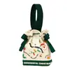 Saco de Presente de Natal Véspera de Natal Embalagem de Maçã Caixa de Presente Bolsa Pequena de Lona para Crianças Saco para Biscoitos e Doces