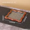 Nueva Bandeja de Cristal de Nogal Estilo Chino para Comedor y Sala de Té en Casa, Bandeja de Almacenamiento Multifuncional con Diseño de Flor de Begonia, Bandeja para Té y Bocadillos