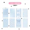 Una variedad de 8 pegatinas de tarjetas con respaldo de corazón para niñas, material base de goo para carcasas de teléfonos móviles decorativas DIY, se puede cortar, decoración impermeable
