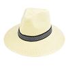 Sombrero de Paja Tejida Lafite de Verano Sombrero de Copa de Jazz Retro Transfronterizo para Hombre y Mujer Sombrero Plegable con Protección Solar para Surf en la Playa Venta al por Mayor