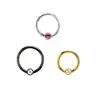 Venta al por mayor de fábrica europea y americana más vendida acero inoxidable 316L con clip de bola anillo cerrado de bola anillo de nariz pendientes aro piercing joyería en espiral