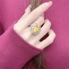 Moda Personalidad Simple Elegante Caramelo Anillo Tricolor Mujer Estilo ins Lujo Ligero Diseño Nicho Elegante Combinable Celebridad de Internet