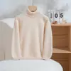 Suéter de Lana para Niños Otoño Invierno Unisex Niños Cuello Semi Alto Jersey Cálido Capa Base Tejido Tallas para Niños Ropa Interior Delgada