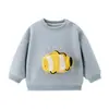 Novos estilos de outono e inverno: Moletons infantis de corte solto estilo coreano, blusas casuais e moletons com desenhos estilo coreano para crianças