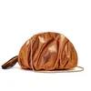 Comercio Exterior Transfronterizo Francés de Nicho Piel Suave Color Caramelo Plisado Nube Bolso Mini de Hombro Cruzado con Clip para Mujer 2025
