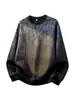 Sudadera nueva tie-dye degradado 2026 para hombre, top de manga larga con cuello redondo holgado de otoño, estilo trendy de Instagram, prenda exterior casual