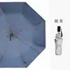 Sombrilla de titanio plateado de doble capa para mujer, protección UV, doble uso para sol y lluvia, paraguas reforzado resistente al viento y la lluvia, sombrilla de color sólido