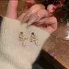 Brincos de Árvore de Natal Super Brilhantes da Moda com Zircônia, Floco de Neve e Pérola Acessórios de Luxo Brincos de Alta Qualidade Novos Brincos Populares para Mulheres