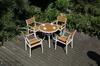 Mesa e cadeira de pátio exterior transfronteiriça combinação de lazer terraço mesa de jantar e cadeira dobrável exterior varanda exterior jardim plástico mesa de madeira