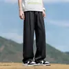 Primavera 2026 Nuevo Estilo Coreano Sencillo Pantalones de Hombre con Caída Corte Holgado Talla Grande Rectos Casuales HK9711