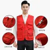 Colete publicitário tridimensional de bolso com múltiplos bolsos, logo estampado, roupa de pesca para exterior, colete para trabalho de construção DIY