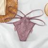 Ropa interior sexy de encaje transfronterizo para mujer, tanga sexy ultrafina con tirantes delgados para mujer, ropa interior ligera y transpirable para mujer