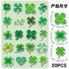 20 Piezas de Trébol de Cuatro Hojas Imanes Suaves para Refrigerador Impermeables Patrón de Planta de la Suerte Pizarra Decorativos Metálicos para el Hogar Pegatinas Magnéticas