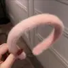 Diadema de Pelo de Felpa para Mujer Otoño e Invierno Mao Mao de Borde Ancho para la Parte Superior de la Cabeza Paquete de Pelo Blanco Versátil para Salir