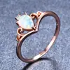 Xin Anillo de Moda Platino Gota de Agua Orbo Corona para Mujer Joyería