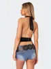 Europa y Estados Unidos transfronterizo 2025 primavera nuevo diseño de chaleco de cordones para mujer tendencia de chica hot con cuello halter sin espalda todo lo combina