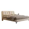 Cama Matrimonial Moderna Simple de Tela Técnica Minimalista Italiana para Dormitorio Principal Tapizada Cama Grande Gris de Alta Calidad Lujo Ligero Cama de Boda 1.8 Metros