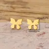 Brincos Borboleta Sonho de Aço Inoxidável Doces Estilo Francês para Mulheres, Brincos de Insetos Versáteis do Dia a Dia Personalidade Estilo Ins