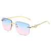 Nuevas Gafas de Sol de Moda Cabeza de Serpiente Metal Sin Montura Anti-UV Unisex Casual Gafas de Sol Venta al por Mayor Gafas de Sol Trendy