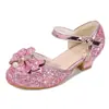 Sapatos de princesa para meninas moda novo verão estilo coreano antiderrapante sapatos femininos Dourado respirável moda menina pequena sandálias de performance