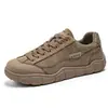 Zapatos casuales retro de moda para hombre de talla grande, suela gruesa, punta ancha, estilo coreano, zapatillas casuales antideslizantes de caña baja para el trabajo