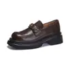 Zapatos Planos para Mujer Estilo Nuevo 2026 Primavera Boca Baja Tacón Grueso Piel Slip-On Zapatos de Moda para Mujer Zapatos de Salón Estilo Chanel