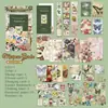 Paquete de Materiales Xinmo: Serie Silueta del Tiempo Vintage Journal de Gran Capacidad con Textura Pegatinas Decorativas, 4 Estilos a Elegir