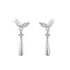 Aretes de Hoja Gota de Agua, Estilo Coreano Femenino, Aretes Mini Simples y Versátiles, Aretes Colgantes Frescos de Hoja Corta