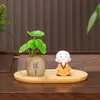 Miniatura de monje estilo Zen, Huaiyuan, un adorno de escritorio para salas de estar, salas de té y entradas de estilo chino o vitrinas de vino