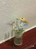Ornatos de Mesa Flor de Vidro Zibo Feitos à Mão, Arranjos Florais Realistas Semelhantes a Buquês, Presentes Artesanais, Decorações de Escritório