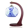 Lámpara de Cerámica Hueca Delgada Jingdezhen para Estudio, Dormitorio, Lámpara de Mesita de Noche, Protección Ocular, Decoración Creativa de Boda, Lámpara de Mesa Estilo Chino
