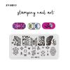 Placa de acero para imprimir arte de uñas herramienta de impresión DIY plantilla mariposa animal florecilla estilo chino transferencia de letras placa de acero larga