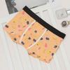 Nuevos boxers de algodón transpirables con estampado deportivo de cintura media de doble capa moda para hombre de cintura media venta al por mayor pantalones de cuatro esquinas