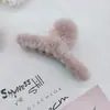 Pinzas para el Cabello Peludas para Otoño e Invierno, Elegantes Pasadores para la Parte Trasera de la Cabeza, Venta al por Mayor de Fabricantes, Modernas Pinzas Grandes de Tiburón de Peluche