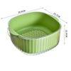 Cesta de Drenaje de Plástico Extra Grande Engrosado de Aspecto Alto Cesta de Almacenamiento Multifuncional para el Hogar Cesta para Lavar Verduras
