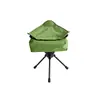 Banqueta Pequena Dobrável Portátil para Exterior com Rotação 360 Graus para Acampamento, Caminhada e Montanhismo, Banqueta Dobrável Triangular Leve