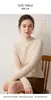 Suéter Feminino de Cashmere 100% Puro Listrado Meia-Gola Outono/Inverno Primeira Linha Cor Sólida Slim Fit Malha que Valoriza Camada Base