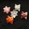 Colgante de Estrella Merkaba de Cristal Jade Piedra Octagonal Semipreciosa Accesorios Comercio Exterior Mayorista Cristal Blanco Modelo Más Vendido