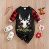 Mameluco Navideño para Bebé Estilo Otoño Bebé Transfronterizo Año Nuevo Ropa para Gatear Algodón Manga Larga Ropa Jersey Navidad