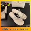 Sandálias Pérolas Slip-On com Salto Bloco para Mulheres, Novo Design de Verão 2026, Deslumbrantes e Perfeitas para Combinar com Vestidos