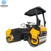 Rodillo de camino pequeño Maquinaria de compactación vibratoria de dos ruedas Compactadora tipo automóvil para ingeniería de construcción