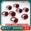Anel de cinnabar roxo dourado rosa natural anel trançado DIY pulseira de rosa fonte direta baixo teor