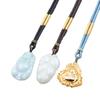 Pingente bruto pendurado corda pingente jade marca jade pingente pendurado corda pendurado pescoço colar masculino pingente corda de alta qualidade