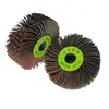 Cabeça de retificação de lixa tipo leque com haste de 6mm Roda de lixa Roda de polimento de mil fios Roda de polimento convexa Pano de polimento para material de sapato de marcenaria